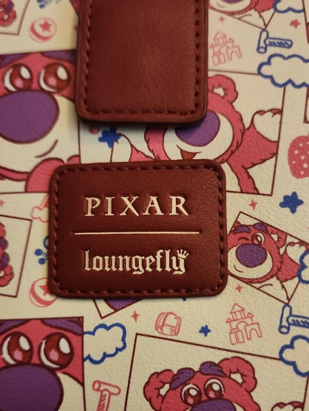 Loungefly Pixar Lotso All-Over-Print Snap Wallet. NWT. 5×5